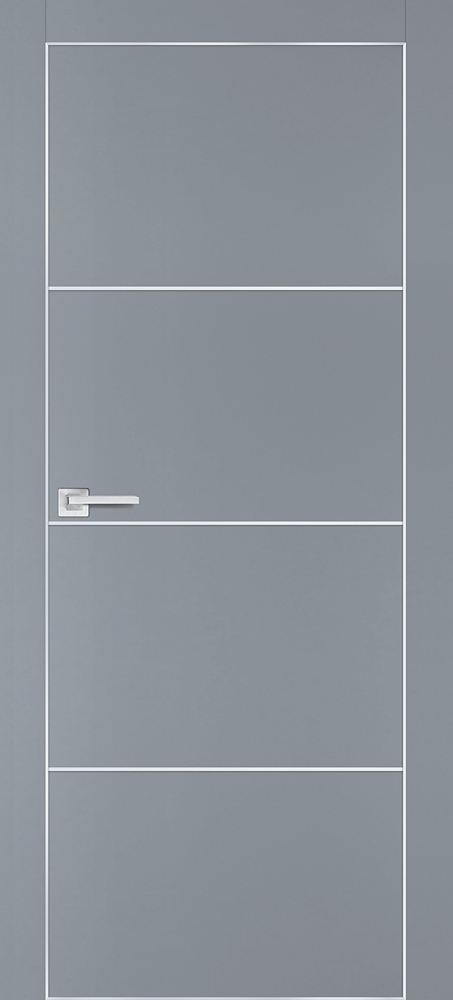 Межкомнатная дверь PX-2  AL кромка с 4-х ст. Серый матовый